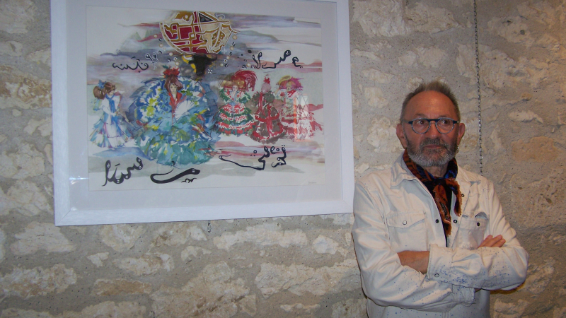 Vernissage de l'exposition de l'artiste peintre Guy Coanus à la petite chapelle de Sarrant