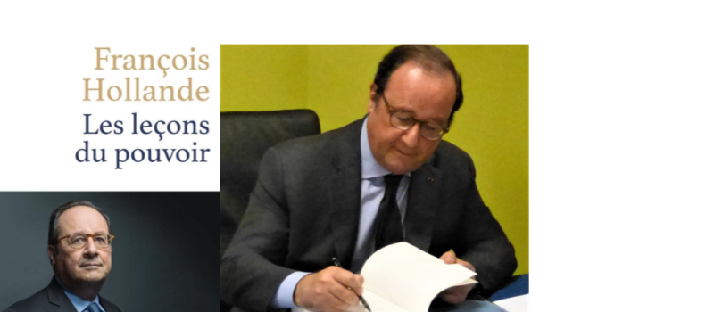 Séance de dédicaces pour François HOLLANDE.