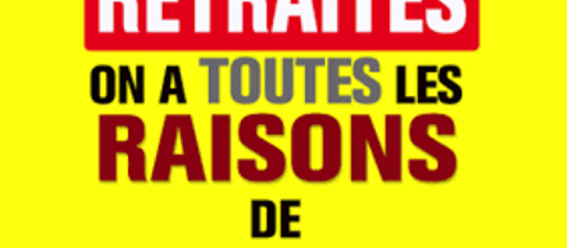 CSG, blocage des pensions: Manifestation jeudi 14 juin 