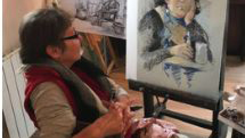 Portraits des habitants par Jacqueline Tollet Loeb.