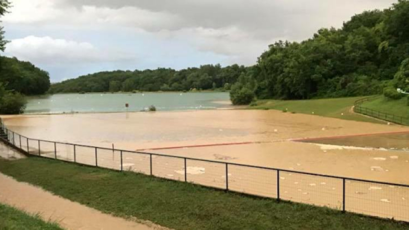 Nouvelle catastrophe due aux orages à la base loisirs