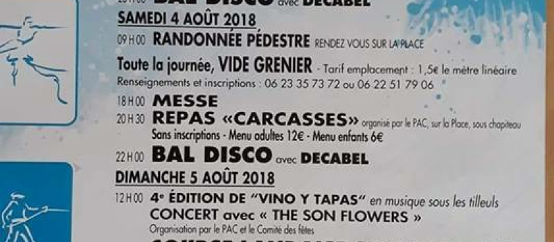 Panjas en fête du 1er au 6 août
