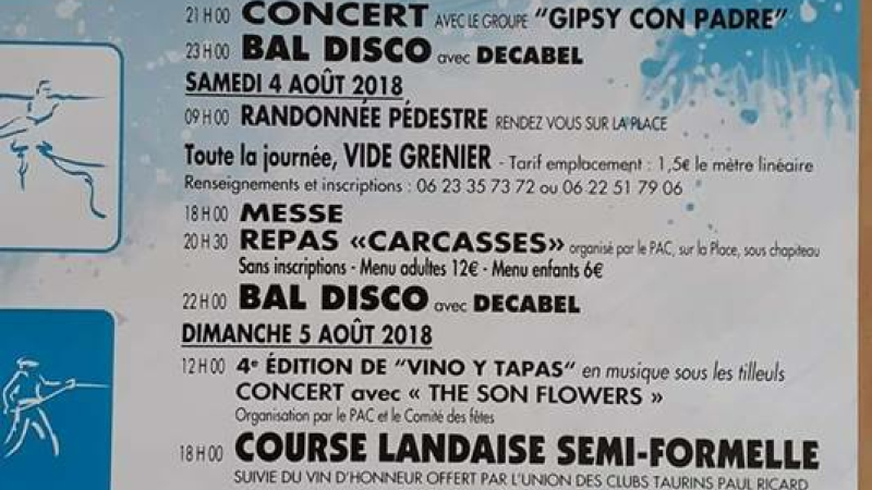 Panjas en fête du 1er au 6 août