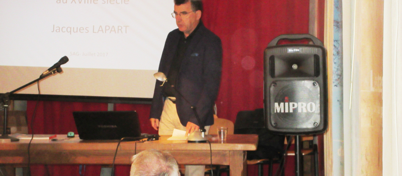 Abbaye de Flaran: Hôtel de Polignac, Jacques Lapart a captivé son auditoire