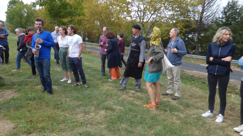 Les vendanges sur la colline de la Biste