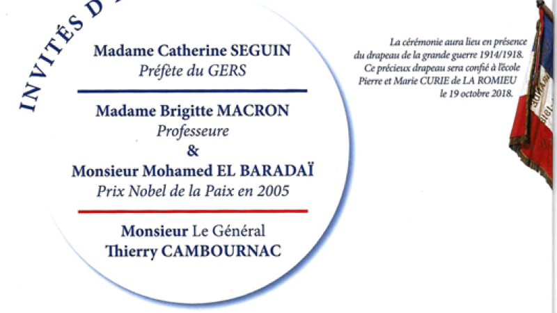 Commémoration du centenaire de l’armistice du 11 novembre 1918