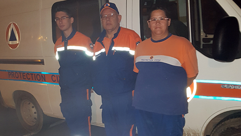 La protection civile du Gers dans l'Aude