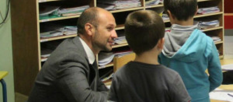 Mathieu Blugeon a visité le collège et les écoles
