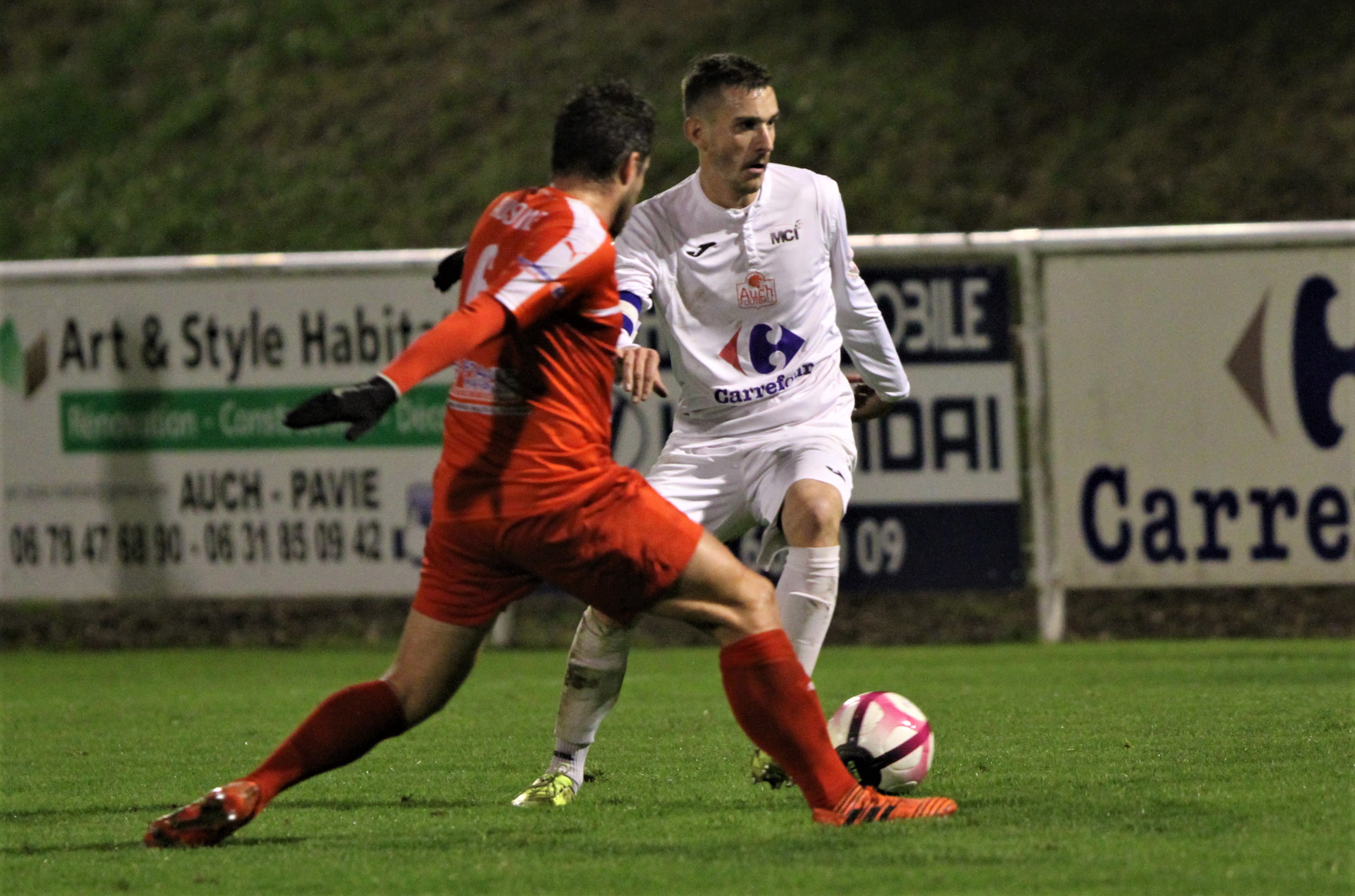 Le capitaine auscitain Florian Fitte, ici contre Aussonne.