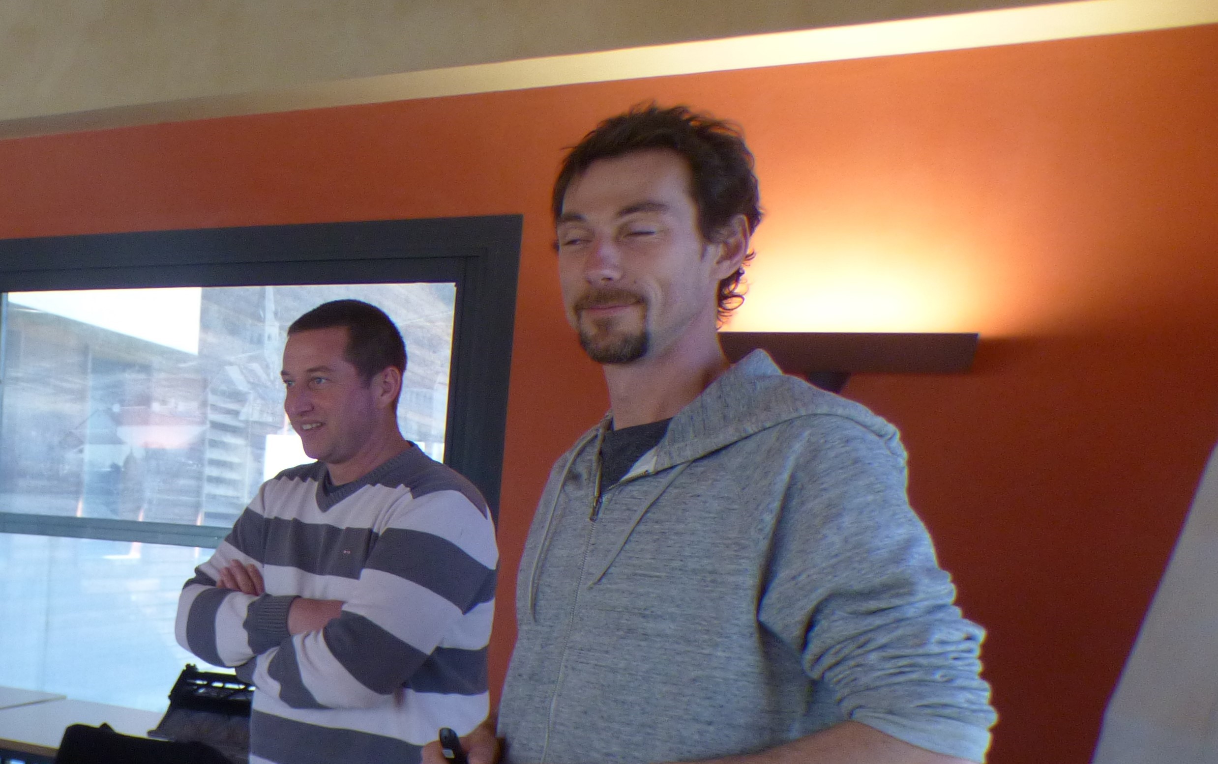 les deux animateurs de la formation, Mathieu Barnadas et Guillem Moussard
