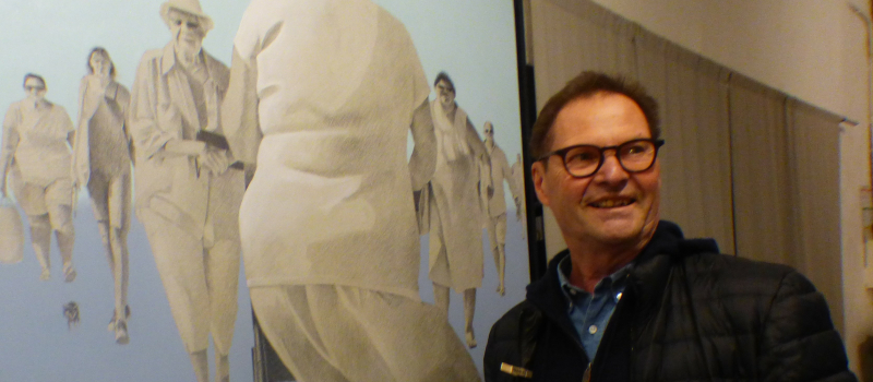 Exposition à l'Âne Bleu des œuvres de Kéramsi et Blaimont