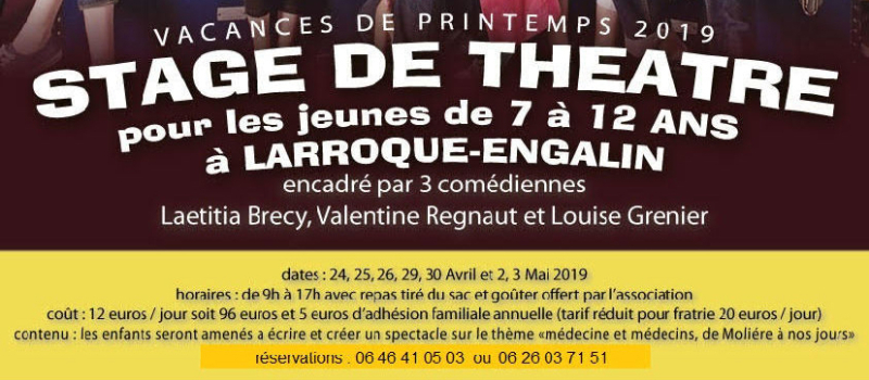 Stage de théâtre pour comédiens en herbe.