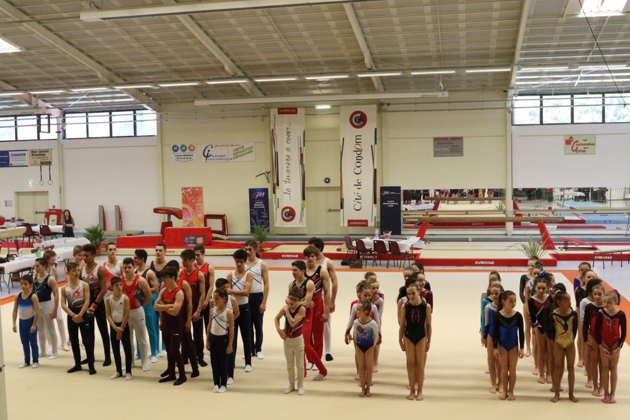 La présentation des gymnastes