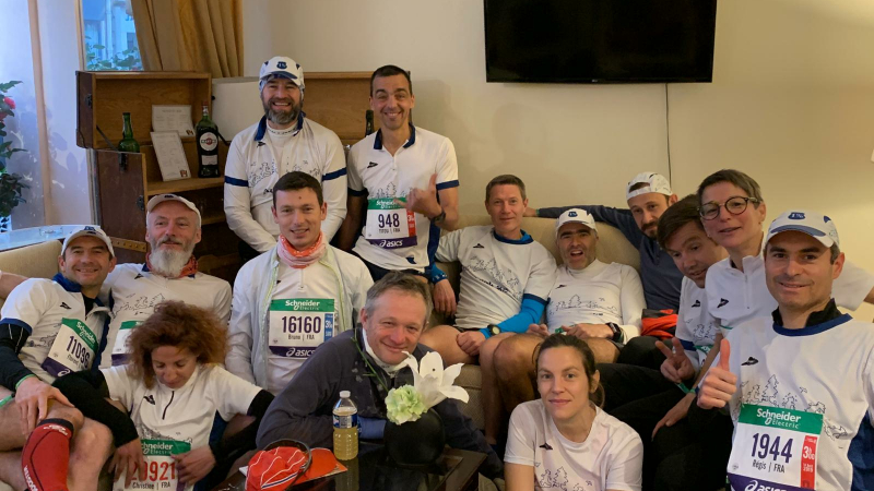 Le groupe des 1 %, des Gersois au Marathon de Paris