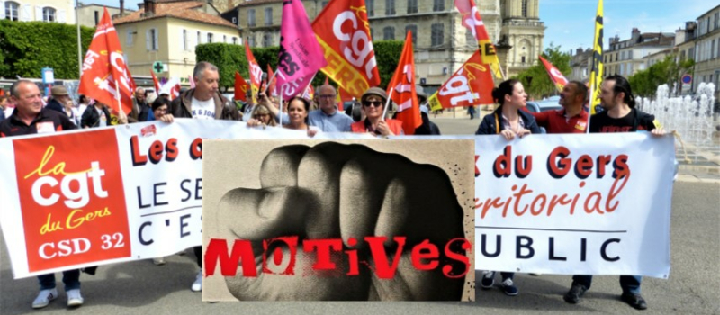 les fonctionnaires sont dans la rue.