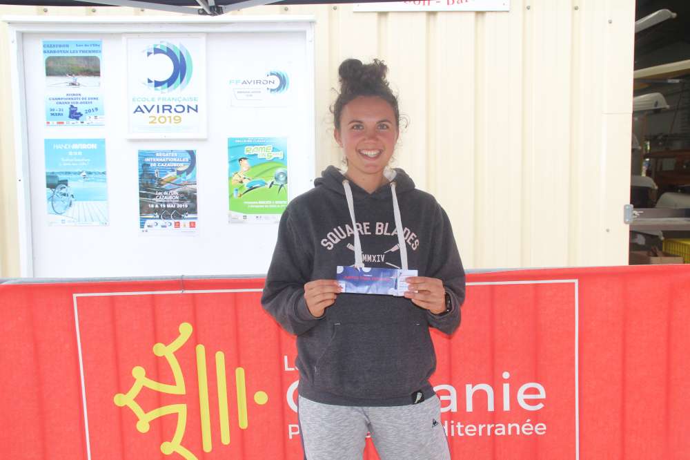 À Cazaubon, Alexia Tosini, était l' ambassadrice de ce projet humanitaire - Photo DR