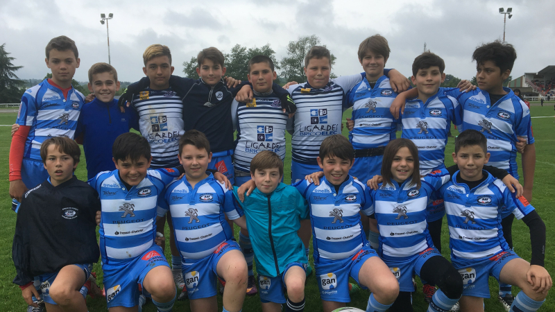 Les benjamins de l’école de rugby de Fleurance Lomagne