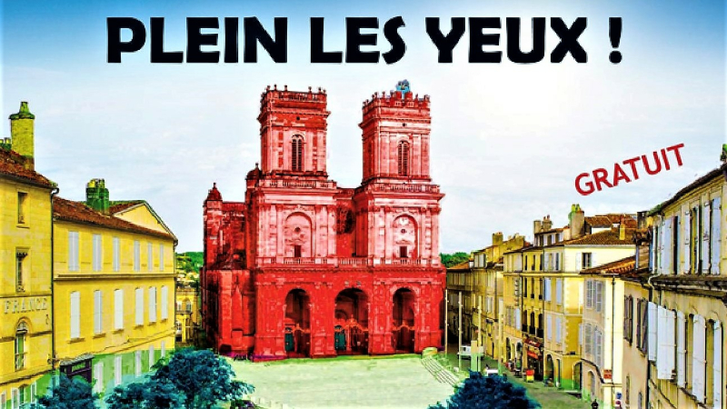 Le parvis en fête. 