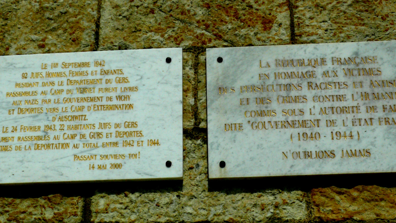 Hommage aux victimes racistes et antisémites et aux Justes