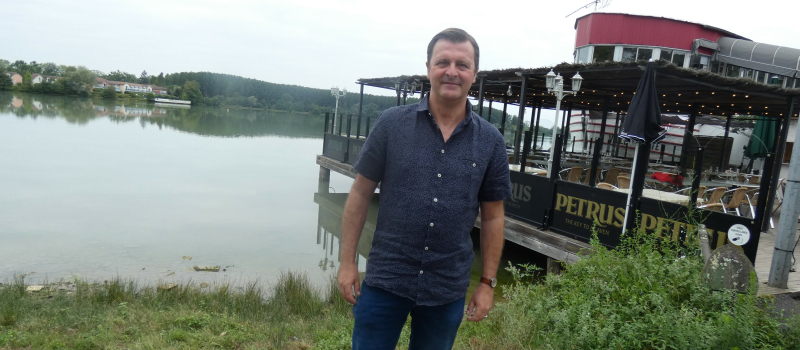 Michel Larive, à Marciac, à l'occasion du festival