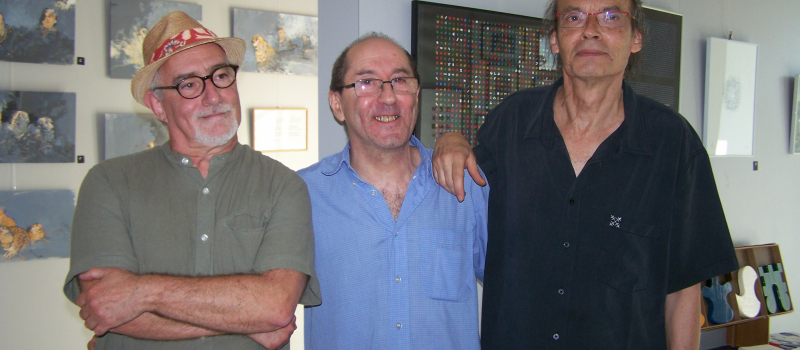 Vernissage d'une exposition épatante de quatre artistes à la médiathèque