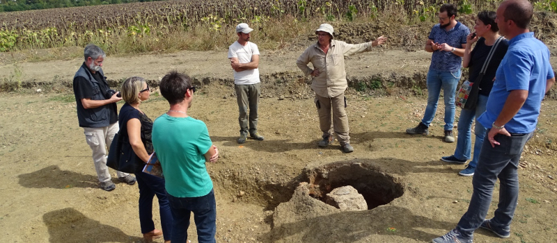 Visite du chantier des fouilles archéologiques