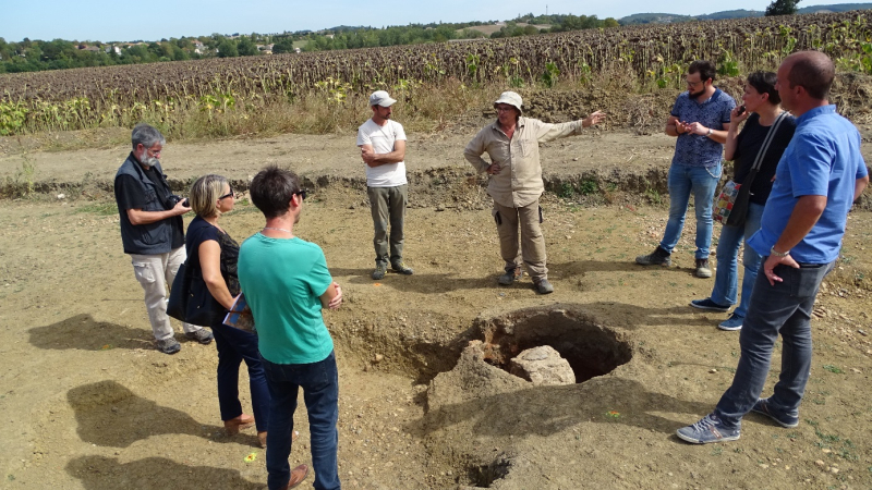Visite du chantier des fouilles archéologiques