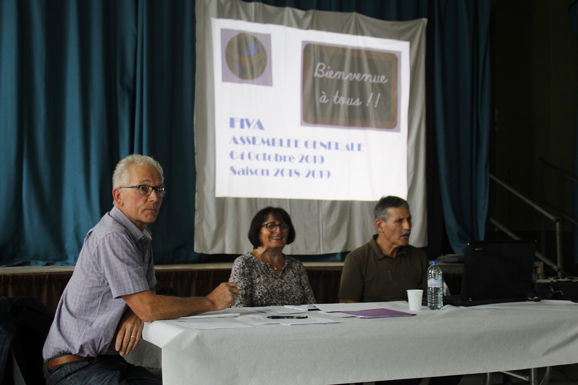 Le bureau de l'association : Jean Luc Bringeard, Christiane Bonnassies, Alain Turo.