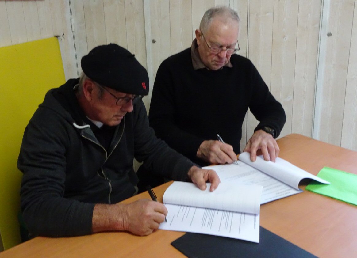 Signature de la convention 