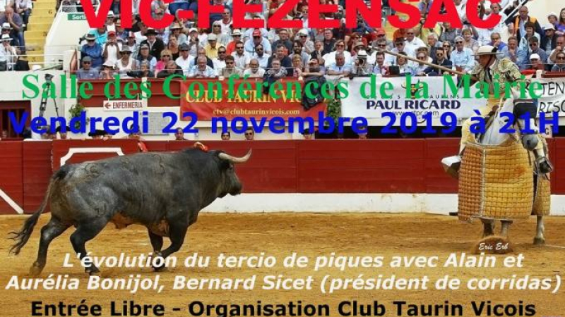 Club taurin vicois : conférence vendredi 22 novembre
