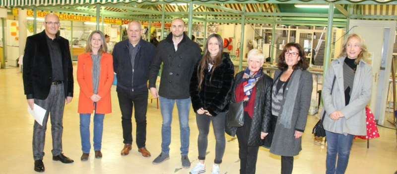 Pour présenter son idée force, le choix de la halle de la ville semble logique