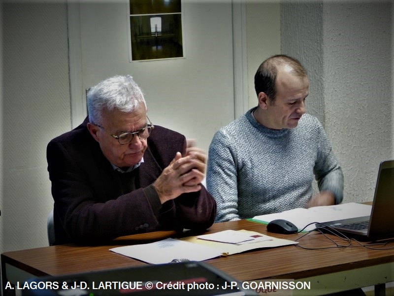 Alain Lagors & J-Dominique Lartigue, le 16 novembre dernierr lors du colloque sur la Grande Guerre à Auch