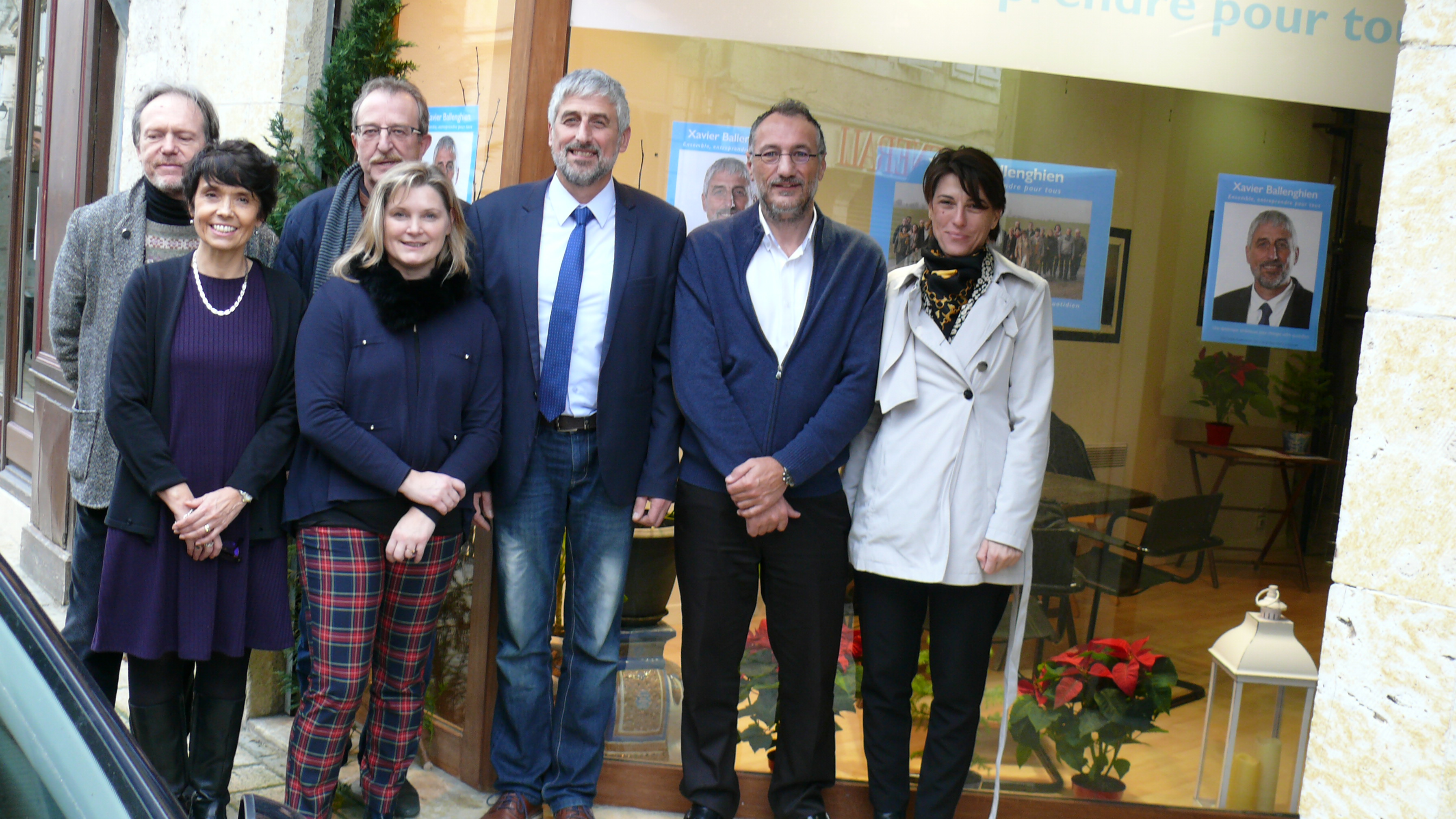 Xavier Ballenghien est entouré de Serge Bador, Patrick Horvais, Valérie Manissol, Christine Mesigos et Kathy Schweitzer.