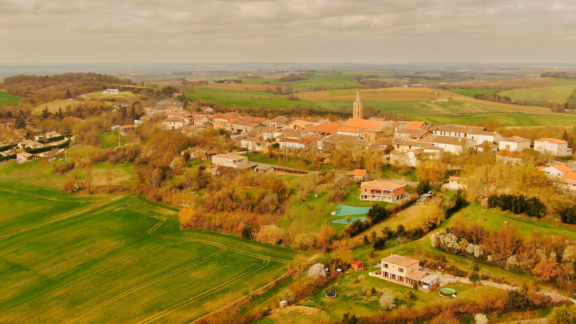 Vue du drone de Laurent Lainé en mars 2019