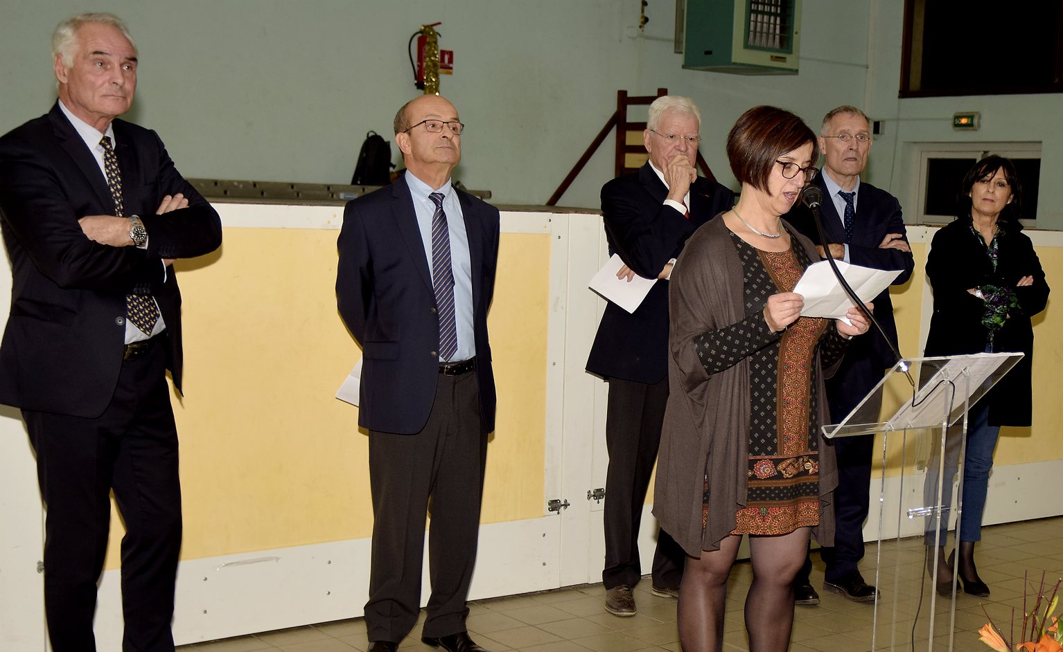 Madame le Maire de Panassac accueillant ses invités 