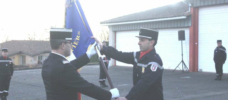 Passation de commandement chez les pompiers