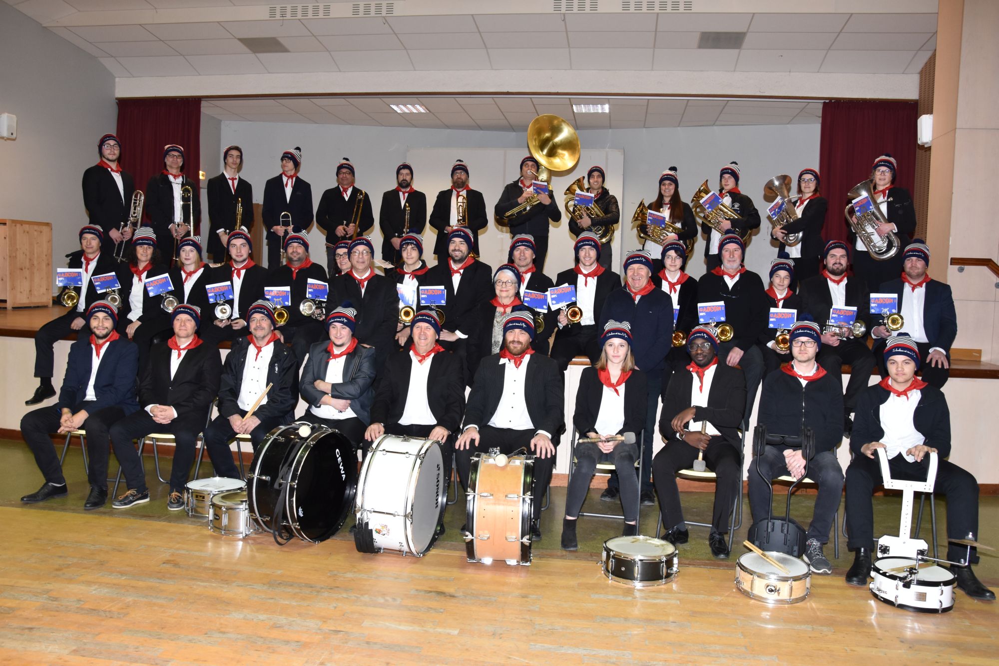 Les musiciens gersois s'entraînent à Condom dans la Salle Pierre de Montesquiou - Photos RF