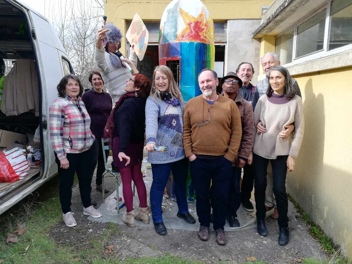 La joyeuse académie de Carnaval et la fusée sidérante.