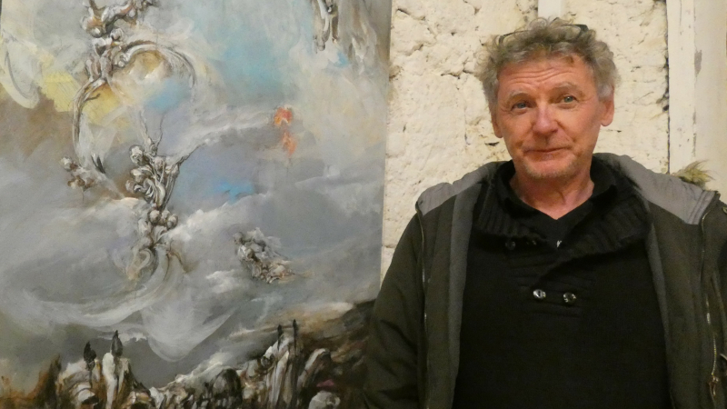 Jean-Marie Salanié à l'Âne Bleu avec son exposition intitulée "Le jour d'après" 