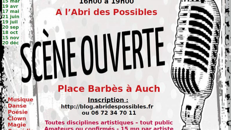  Artistes, amateurs ou confirmés, profitez d'une opportunité pour entrer en scène