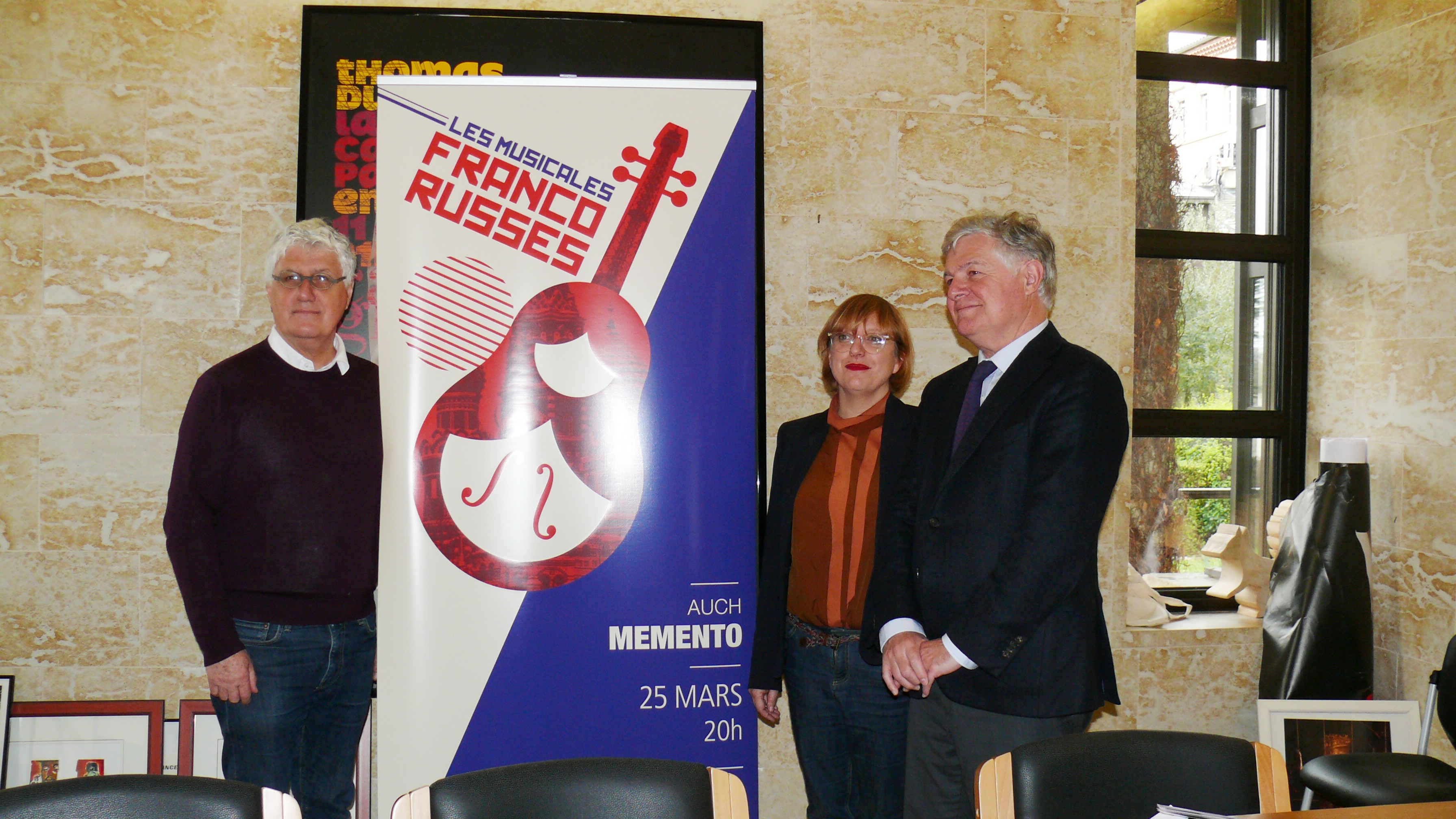 Philippe Martin, président du Conseil Départemental, Karine Mathieu, directrice artistique de Memento, et Thierry d’Argoubet,délégué général de l’orchestre du Capitole, ont dévoilé en conférence de presse le programme de "En sons et en images" .