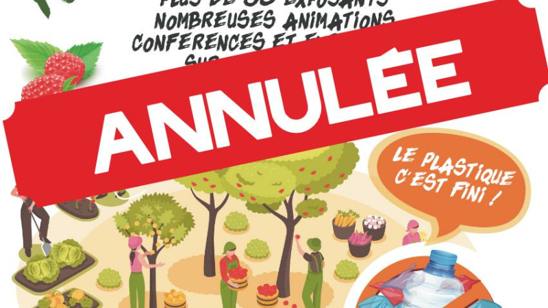 Annulation de la FOIRE au JARDINAGE du 29 Mars