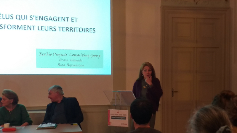 Une intervenante en osmose avec le programme de la liste « L’Isle pour tous 2020 » éco-citoyenne.