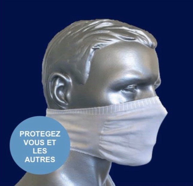 A côté des masques réalisés par les couturières, un autre type de masque 