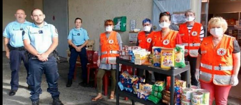 Collecte des gendarmes au profit de La Croix Rouge