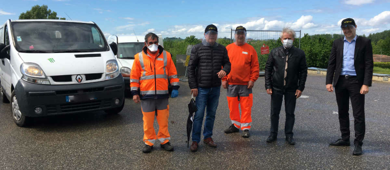 Francis Dupouey, président de Trigone, en visite à l'Isle-Jourdain