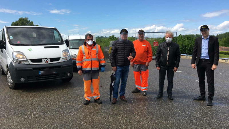 Francis Dupouey, président de Trigone, en visite à l'Isle-Jourdain