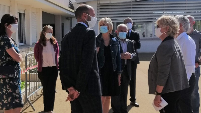 Visite officielle du collège Gabriel Séailles pour la reprise des cours