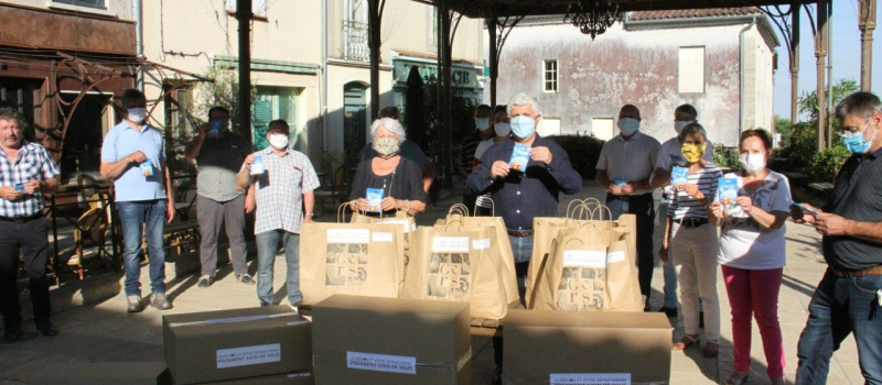 Les maires du canton à la réception des masques