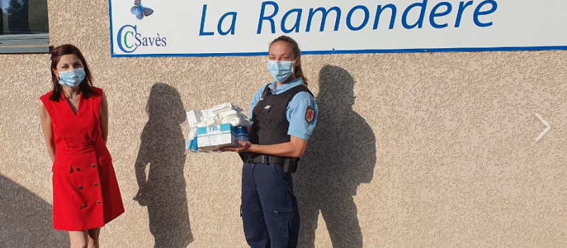 Gendarmerie : surveillance des dépôts de masques et distribution